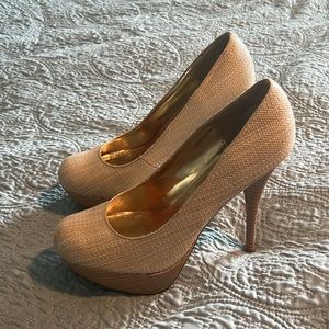 BAMBOO platform stiletto heels. Size 10. Slight wear on bottom of heels